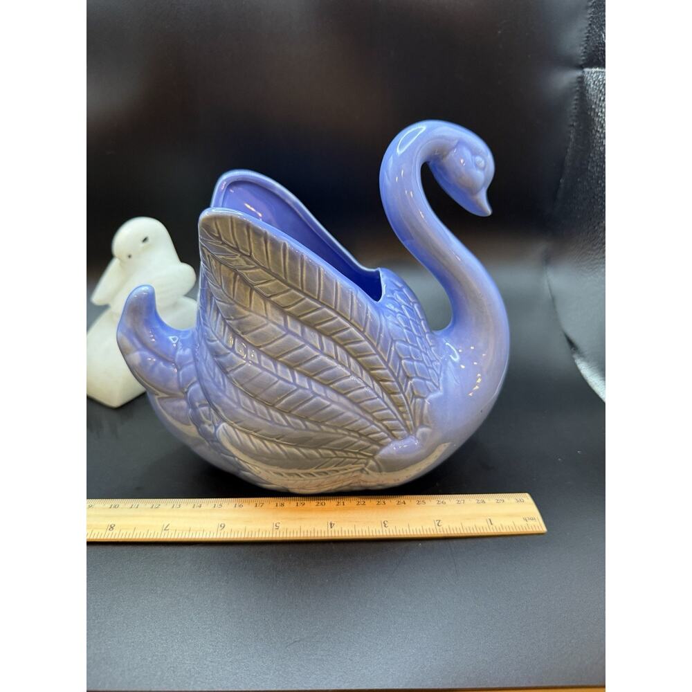 Vintage Swan Lot Ceramic Planter Swan Soap Dish Swan Bookend - Picture 14 of 16